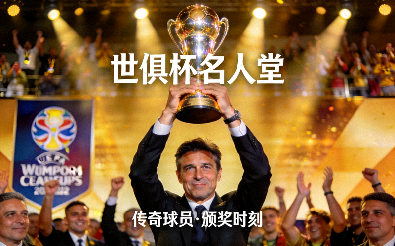 世俱杯名人堂配图 传奇球员在颁奖仪式上举起奖杯
